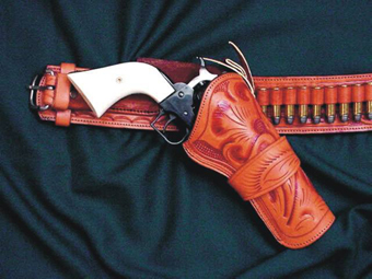 Sixgun leather holster Brown